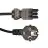 Noxion GST - Compatibel Voedingskabel Zwart - Vrouwlijk + Shuko Europlug - 2m - 3 pole 1,5mm2